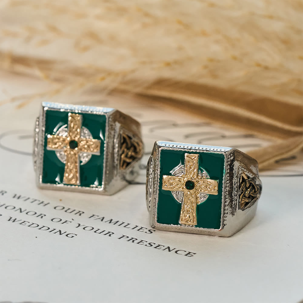 Christianartworkshop Vintage & Classic Crucifix Irish Celtic Blessing Ring: A Symbol of Elegance - image 4