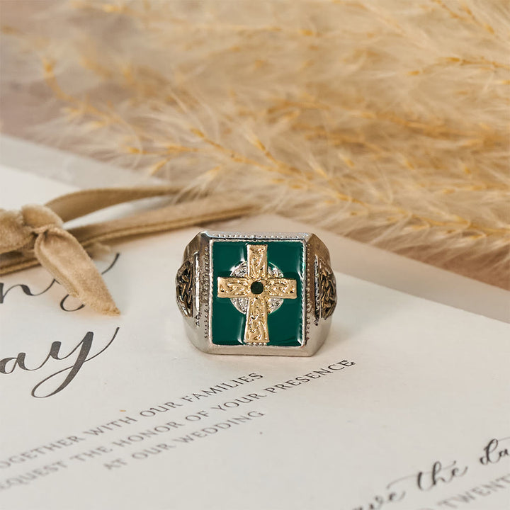 Christianartworkshop Vintage & Classic Crucifix Irish Celtic Blessing Ring: A Symbol of Elegance - image 2