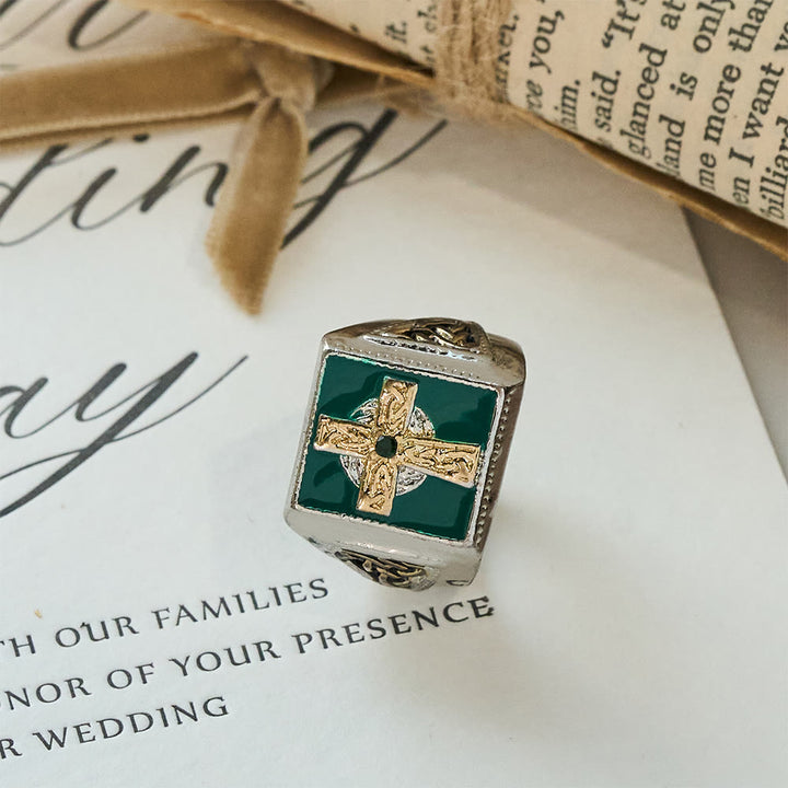 Christianartworkshop Vintage & Classic Crucifix Irish Celtic Blessing Ring: A Symbol of Elegance - image 3