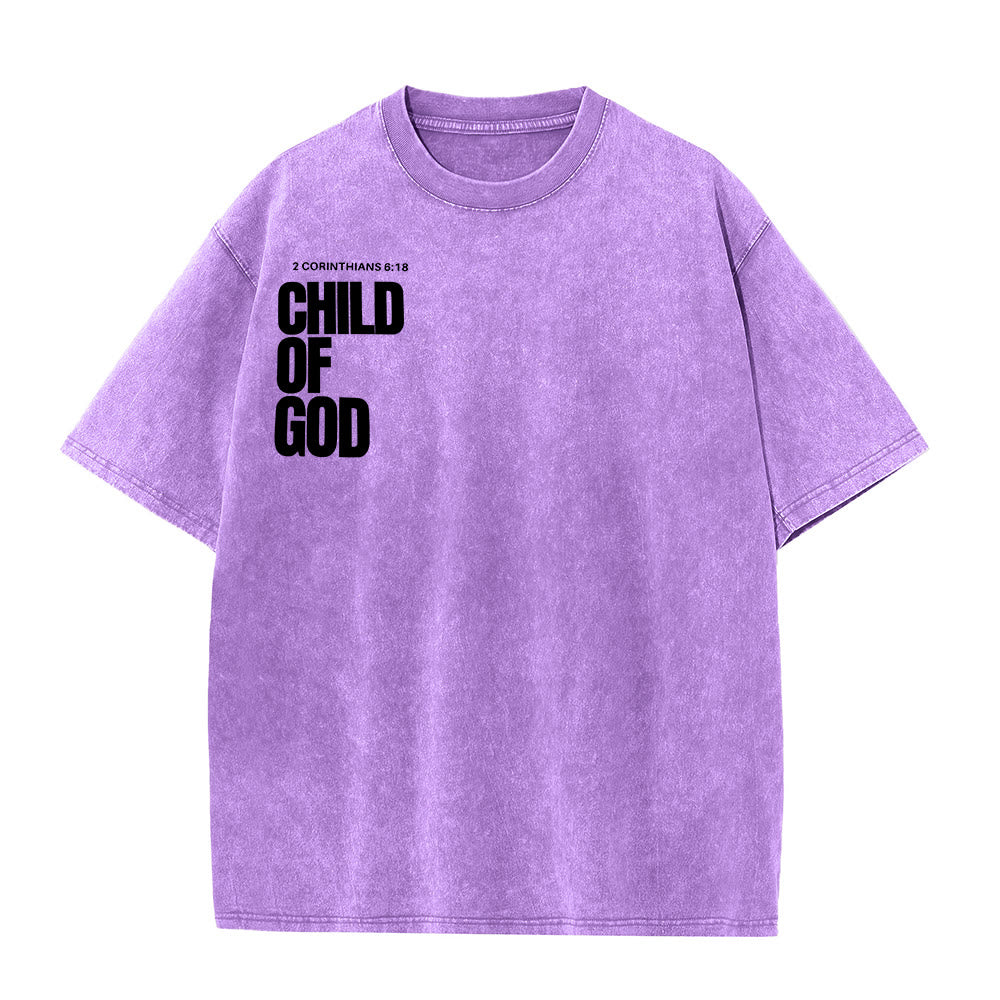 Christianartworkshop Minimalist Child of God Unisex Washed T-Shirt: Bold Faith in Clean Design - image 10