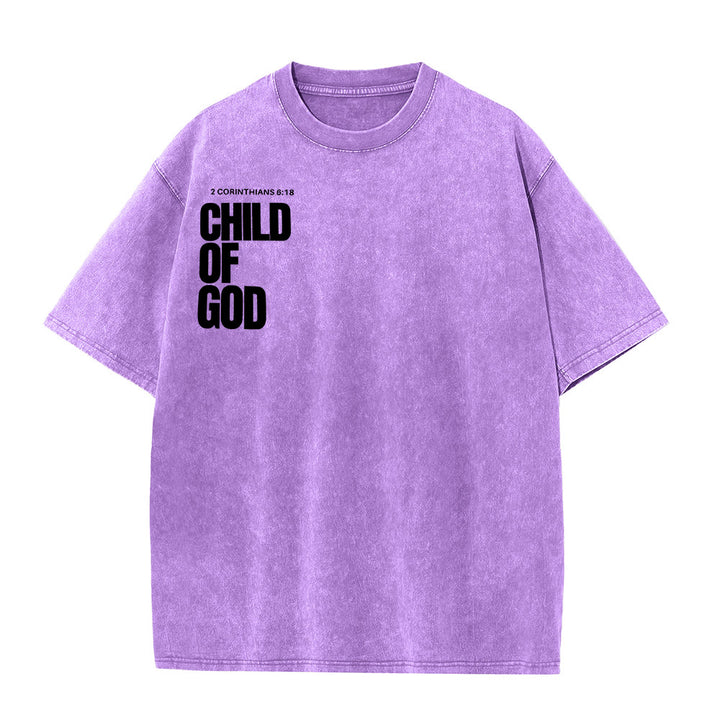 Christianartworkshop Minimalist Child of God Unisex Washed T-Shirt: Bold Faith in Clean Design - image 10