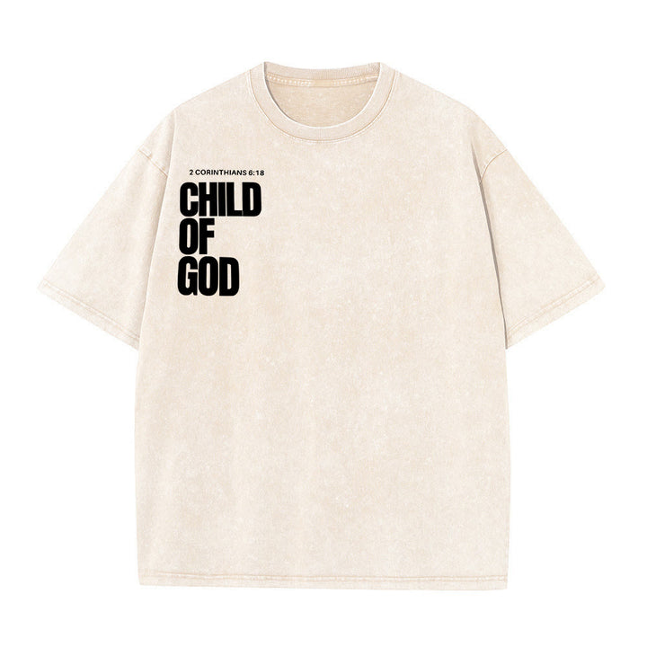 Christianartworkshop Minimalist Child of God Unisex Washed T-Shirt: Bold Faith in Clean Design - image 16