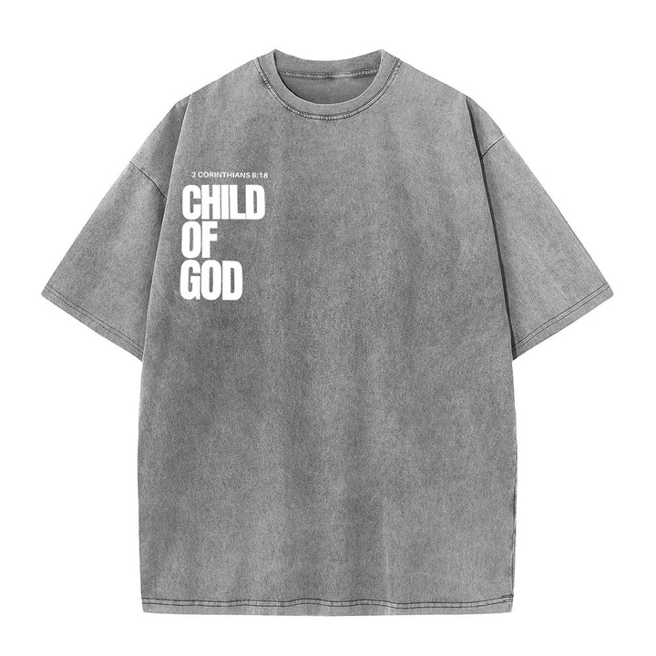 Christianartworkshop Minimalist Child of God Unisex Washed T-Shirt: Bold Faith in Clean Design - image 7