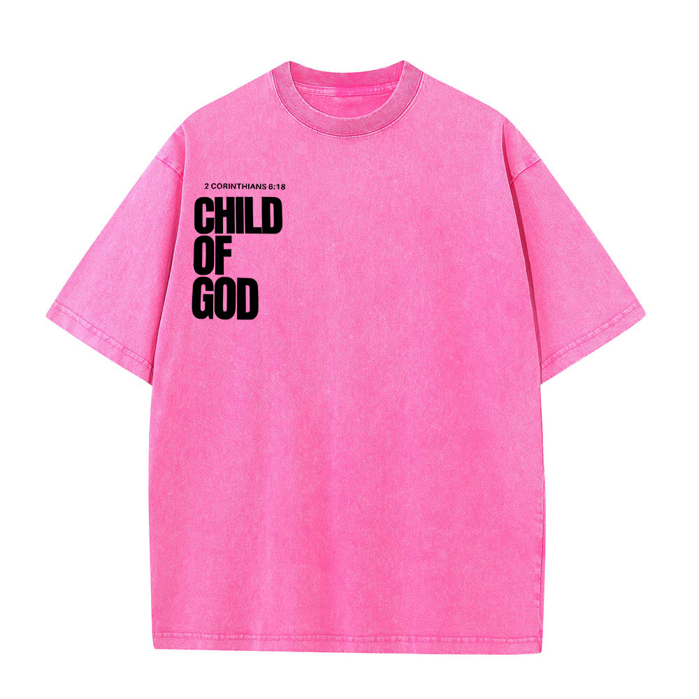 Christianartworkshop Minimalist Child of God Unisex Washed T-Shirt: Bold Faith in Clean Design - image 25