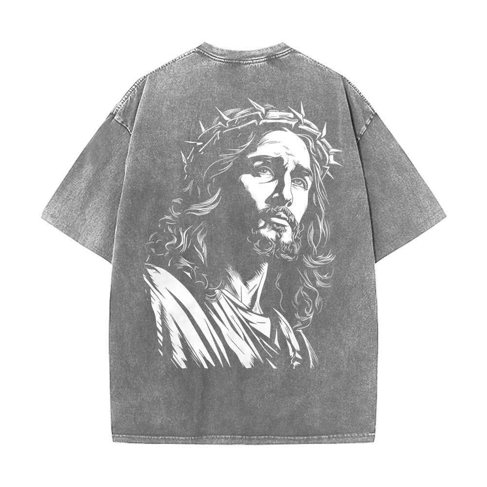 Christianartworkshop Vintage Style Jesus Christ Unisex Washed T