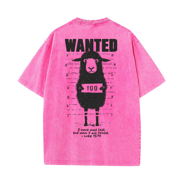 Christianartworkshop Wanted Sheep Unisex Washed T-shirt - image 21