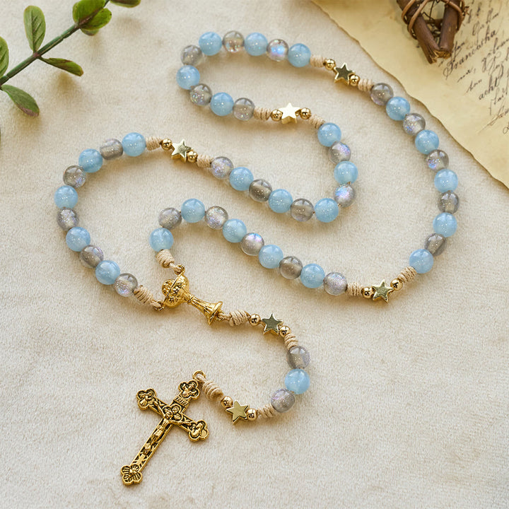 FREE Today: Starry Blue & Gray Holy Grail Rosary: Luminous Grace in Prayer - image 5