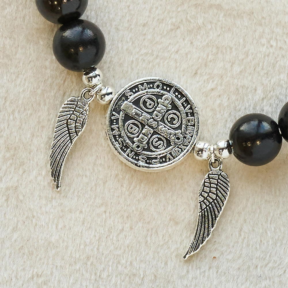 CFREE Today: St. Benedict & Miraculous Medal Wooden Bead Dual Guardian Bracelet - image 6
