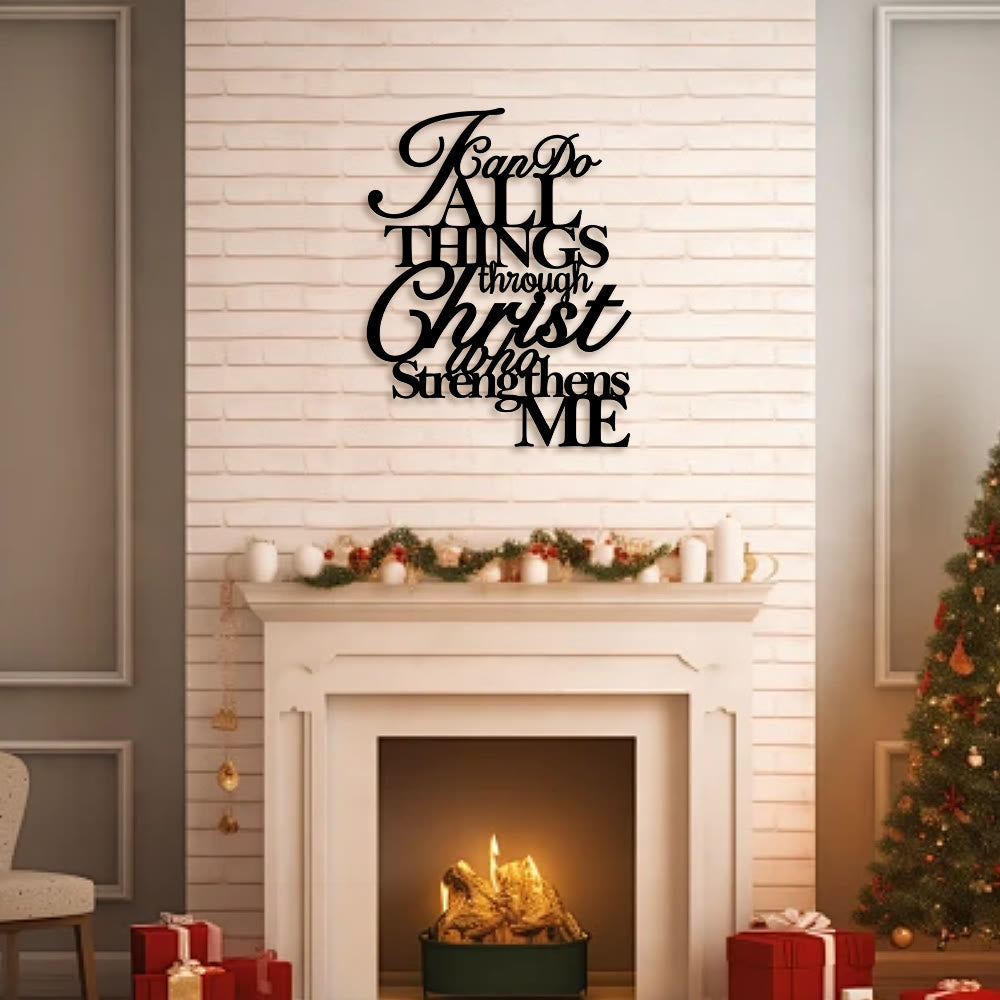 Christianartworkshop I Can Do All Things Faith Metal Wall Decor: His Strength in Spaces - image 1