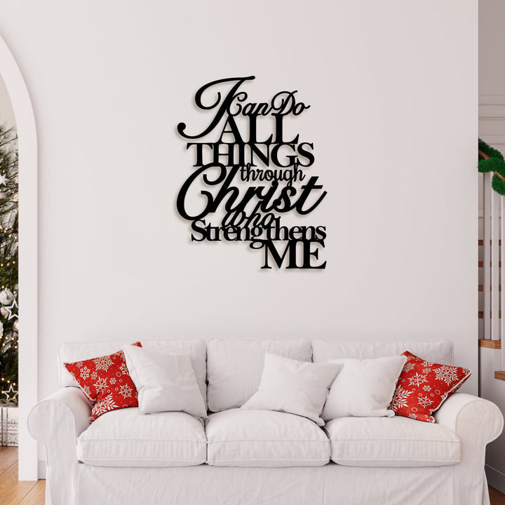 Christianartworkshop I Can Do All Things Faith Metal Wall Decor: His Strength in Spaces - image 2