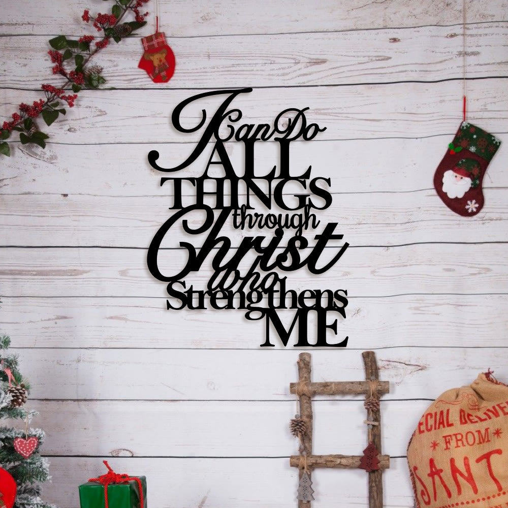 Christianartworkshop I Can Do All Things Faith Metal Wall Decor: His Strength in Spaces - image 4