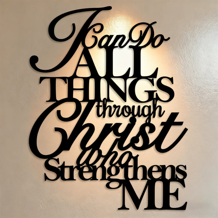 Christianartworkshop I Can Do All Things Faith Metal Wall Decor: His Strength in Spaces - image 0
