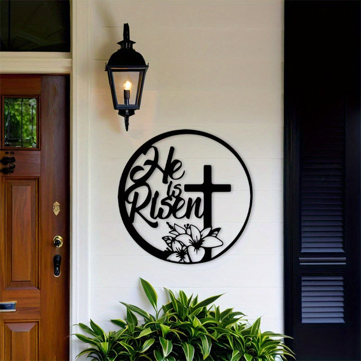 Christianartworkshop He Is Risen Easter Metal Wall Decor: Resurrection Hope in Spaces - image 2