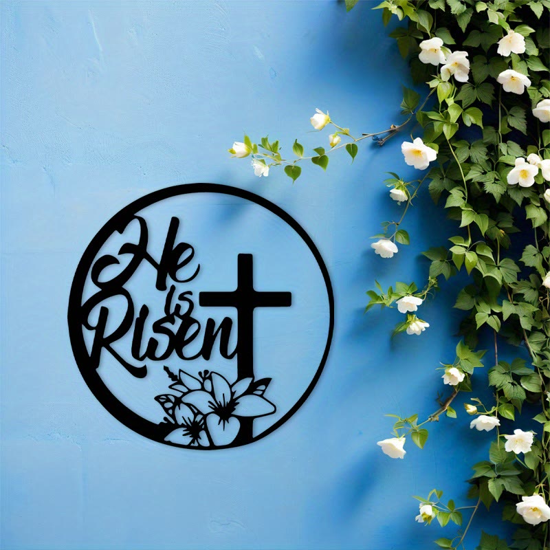 Christianartworkshop He Is Risen Easter Metal Wall Decor: Resurrection Hope in Spaces - image 3