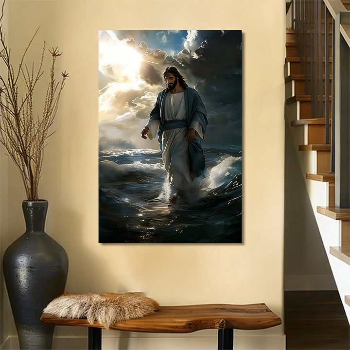 Christianartworkshop Jesus Walking on Water: Divine Calm & Sacred Assurance Wall Art Print - image 2