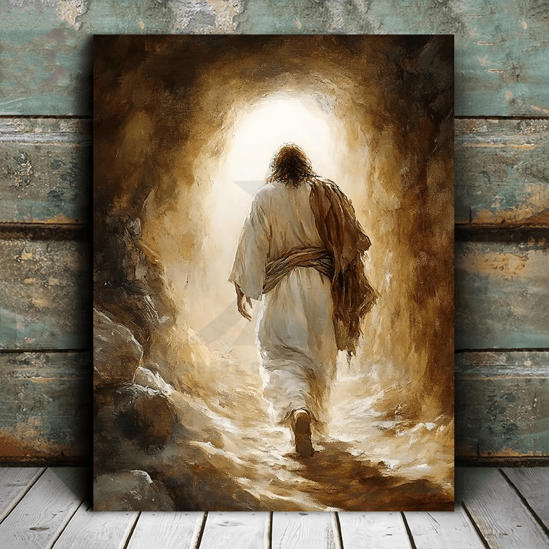 Christianartworkshop Tomb to Light Jesus Canvas Print: Soothing Grace for Celebratory Days - Framed Canvas Painting - 11.81''*15.75''0.71"/30*40*1.8cm - image 0
