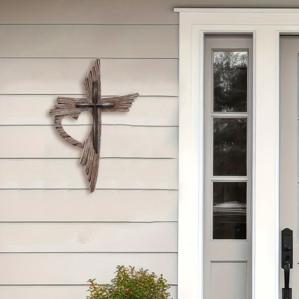 Christianartworkshop Rustic Wood Cross Collection: His Peace in Every Grain - image 3