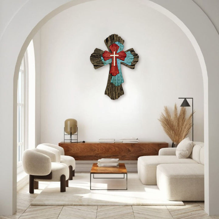 Christianartworkshop Rustic Wood Cross Collection: His Peace in Every Grain - image 1