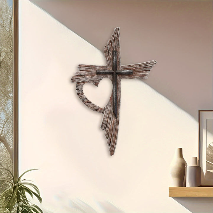 Christianartworkshop Rustic Wood Cross Collection: His Peace in Every Grain - B - image 2