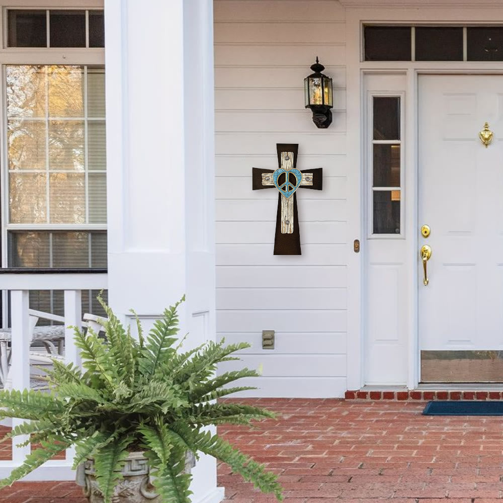 Christianartworkshop Rustic Wood Cross Collection: His Peace in Every Grain - image 9