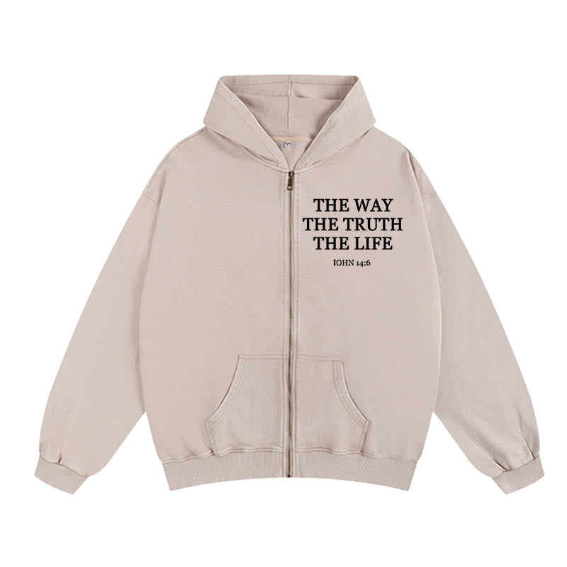 Christianartworkshop John 14:6 Hooded Jacket: Faithful Comfort for Church & Daily Life - Apricot - 2XL - image 10