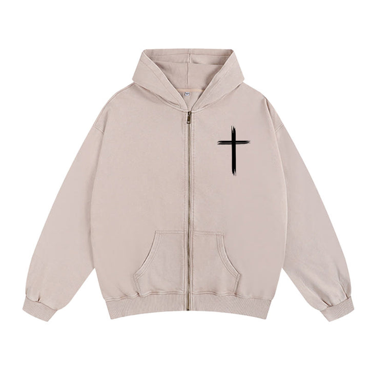 Christianartworkshop Dove & Cross Jesus Saves Hooded Jacket: Spiritual Comfort for Every Day - image 5