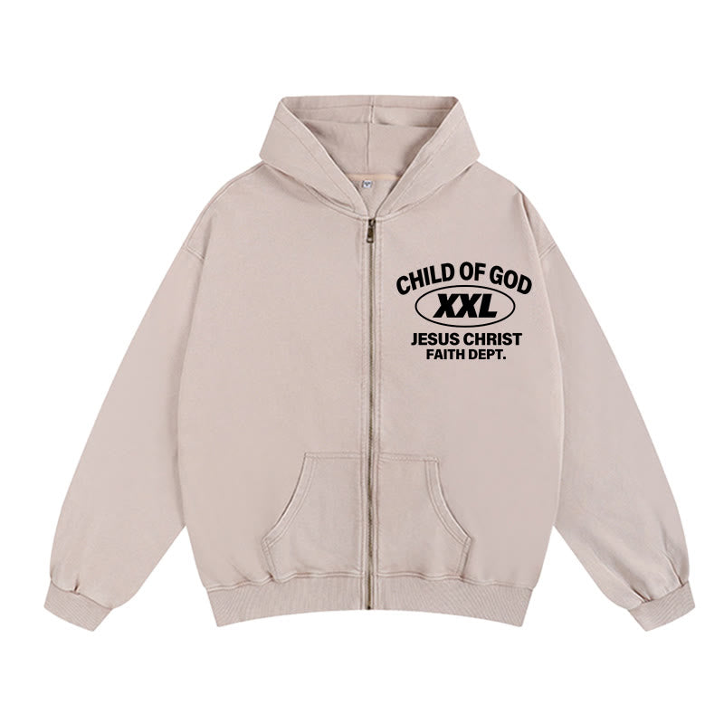 Christianartworkshop Child of God Identity Hooded Jacket: Merge Faith & Street-Style Expression - Apricot - 2XL - image 3