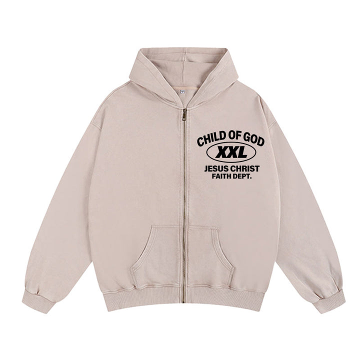 Christianartworkshop Child of God Identity Hooded Jacket: Merge Faith & Street-Style Expression - Apricot - 2XL - image 3