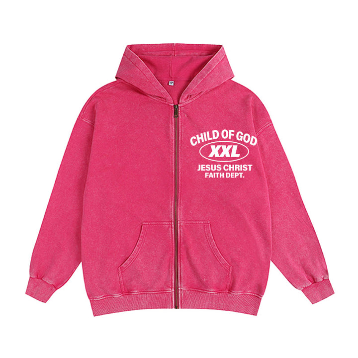 Christianartworkshop Child of God Identity Zip-Up Hooded Jacket: Merge Faith & Street-Style Expression - Rose - 2XL - image 10