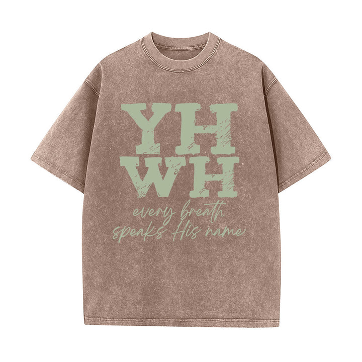 Christianartworkshop Every Breath Speaks His Name Unisex Washed T-shirt - image 22