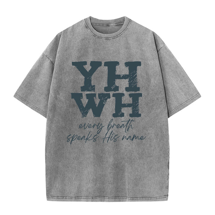 Christianartworkshop Every Breath Speaks His Name Unisex Washed T-shirt - image 12