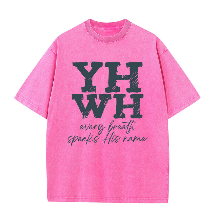 Christianartworkshop Every Breath Speaks His Name Unisex Washed T-shirt - image 25