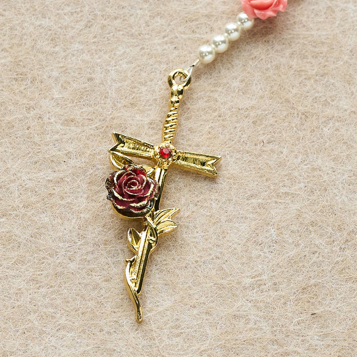 Christianartworkshop Soft Pink Camellia Rosary with Our Lady: Gentle Faith Accessory - image 6