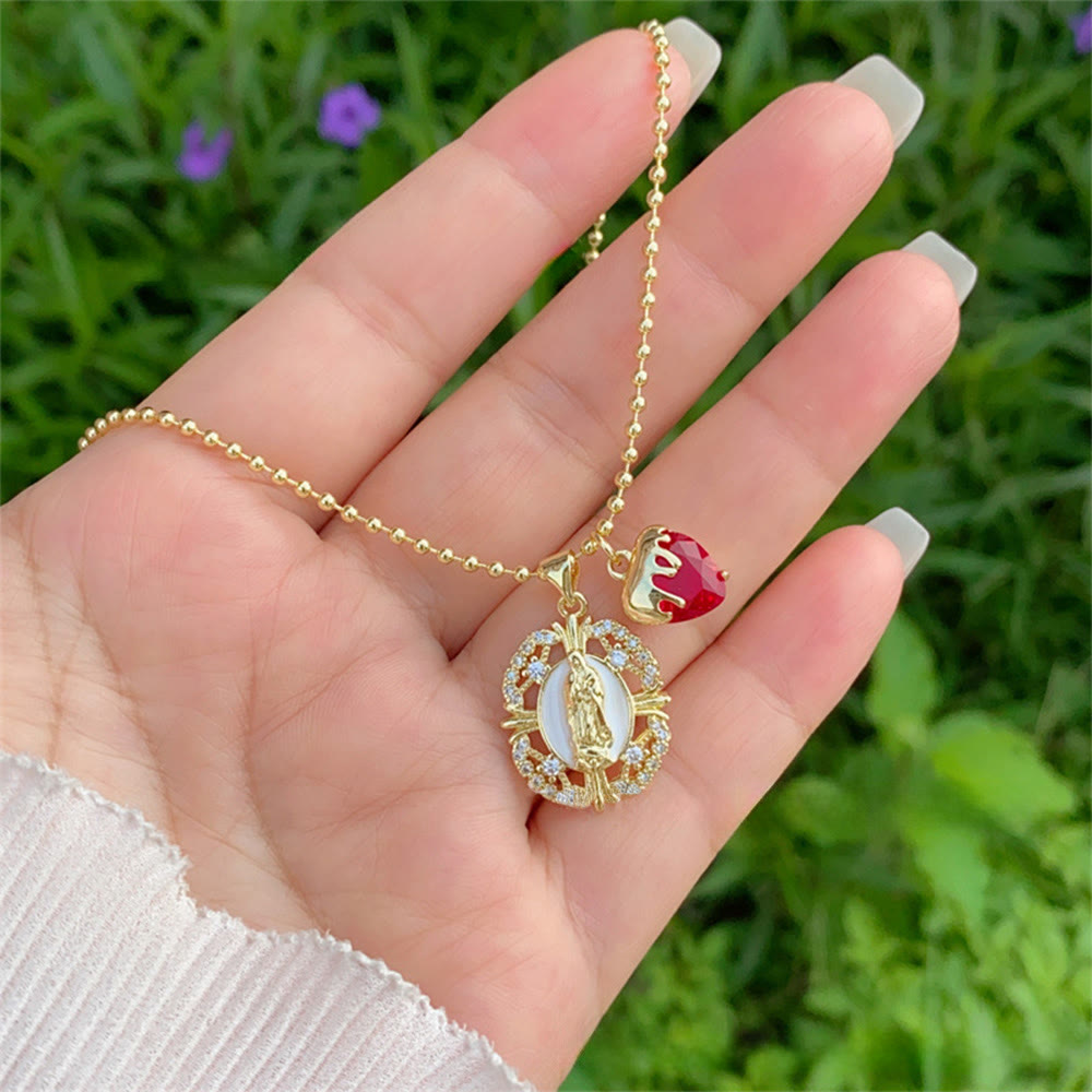 Christianartworkshop Our Lady & Sacred Heart Necklace in 6 Styles: Elegant Faith-Infused Jewelry - A - image 3