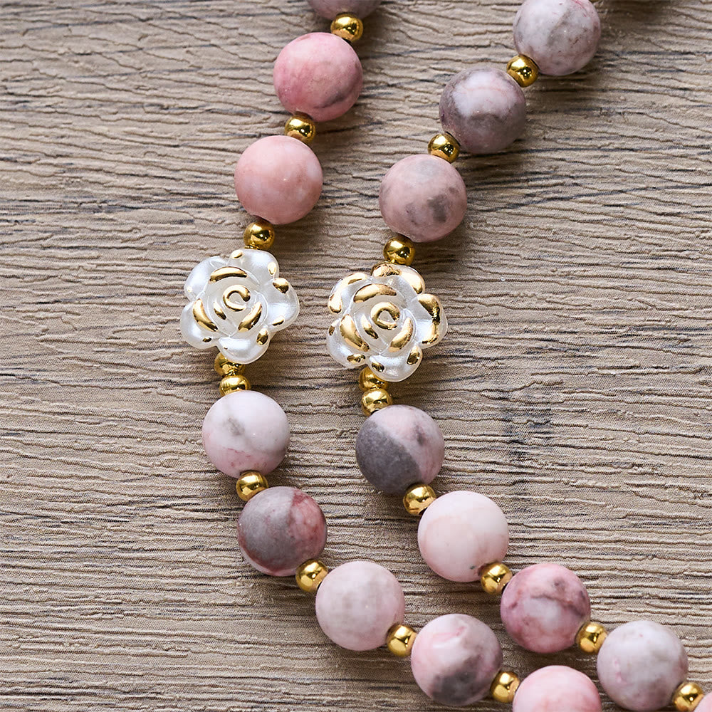 Christianartworkshop Pink Zebra Jasper 2026 New Year Rosary: Personalized Name Faith - image 11
