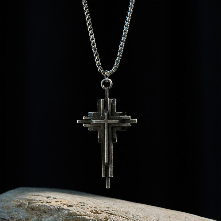 FREE Today: Structured Alloy Cross Necklace: Modern Layered Faith Jewelry - image 3