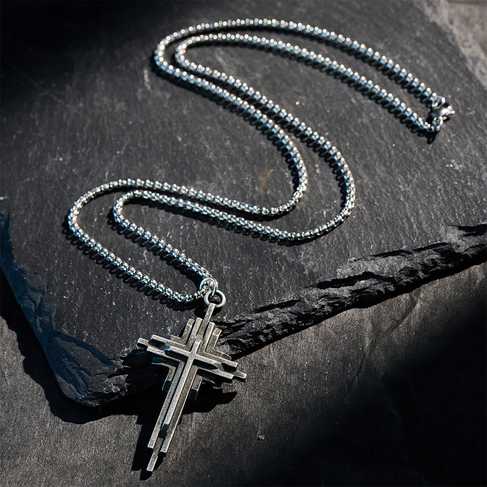 FREE Today: Structured Alloy Cross Necklace: Modern Layered Faith Jewelry - image 4