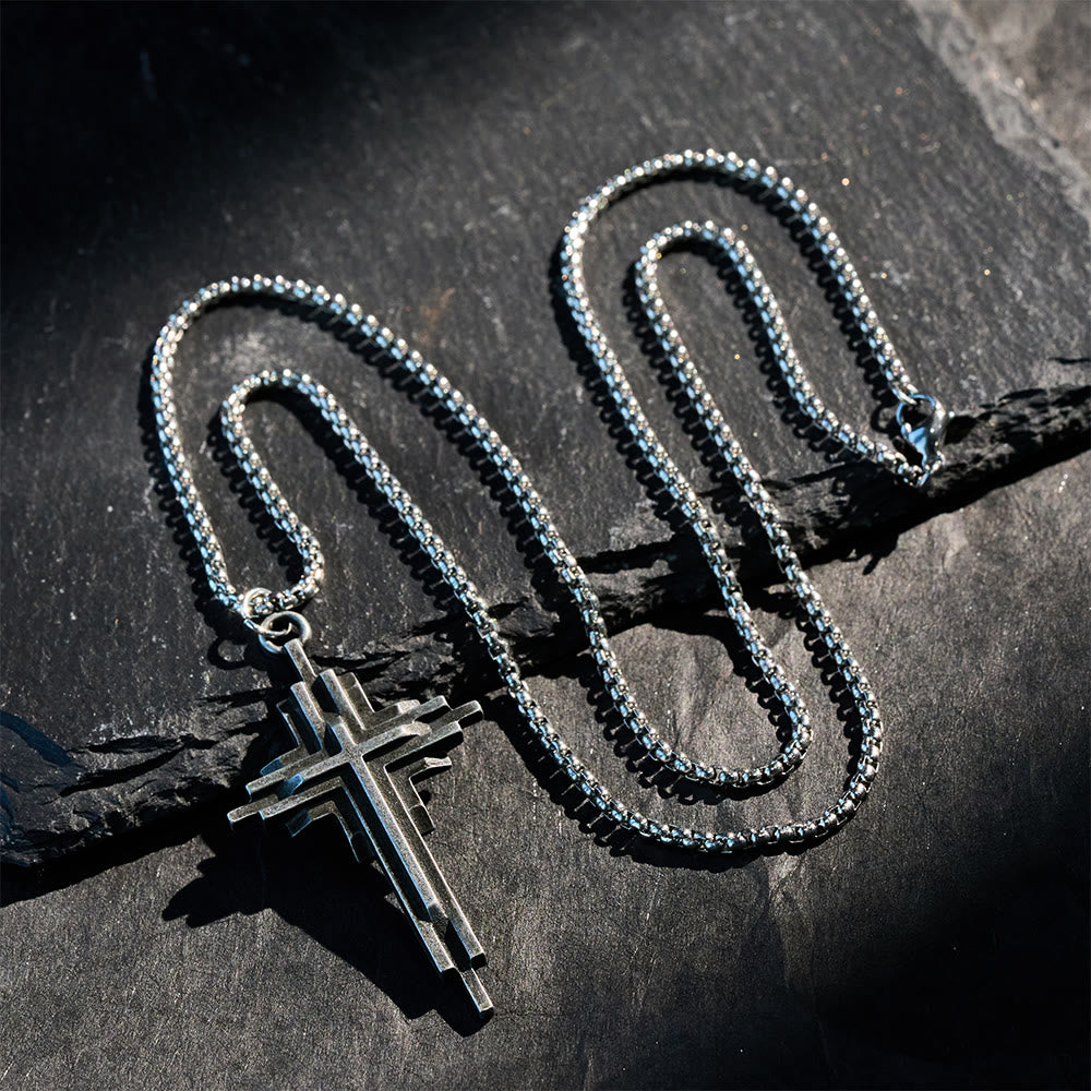 FREE Today: Structured Alloy Cross Necklace: Modern Layered Faith Jewelry - image 5