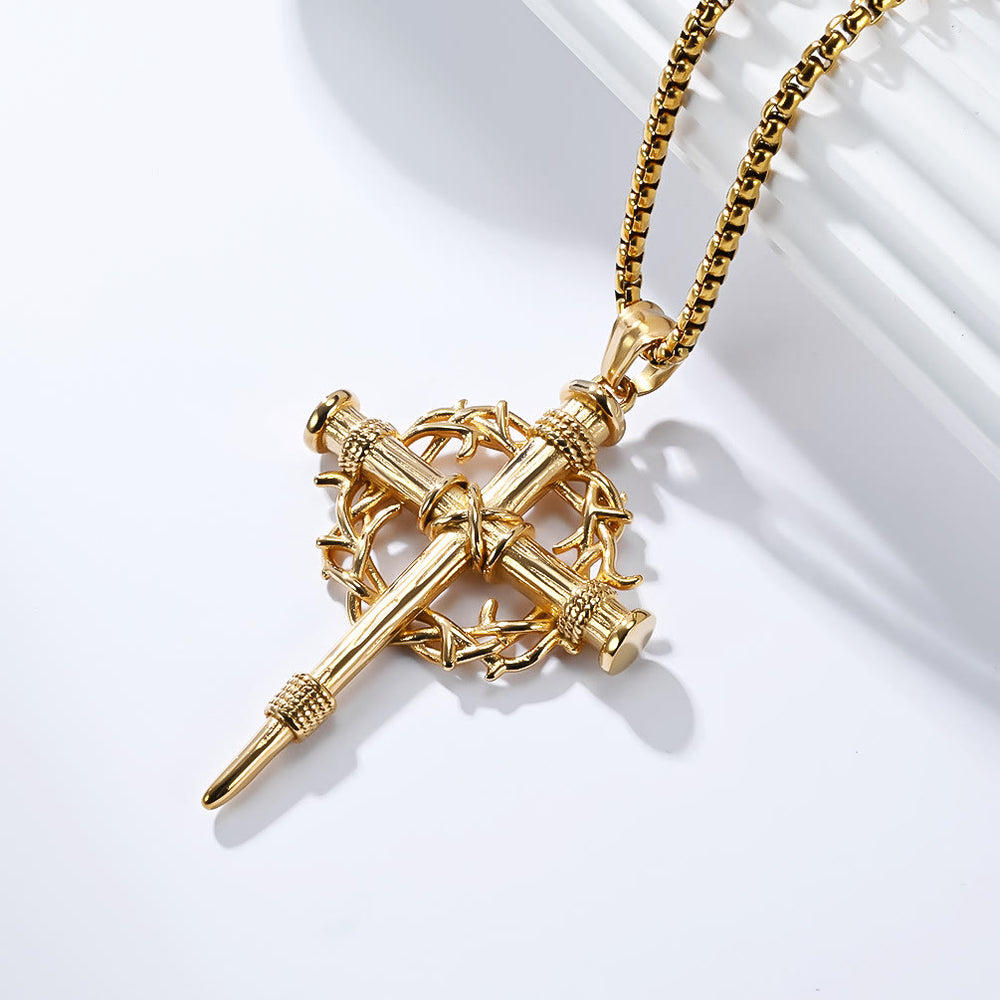 FREE Today: Three-Style Cross with Thron Necklace: Quiet Reminder of His Redemption - image 1