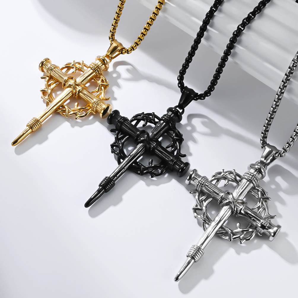 FREE Today: Three-Style Cross with Thron Necklace: Quiet Reminder of His Redemption - image 0