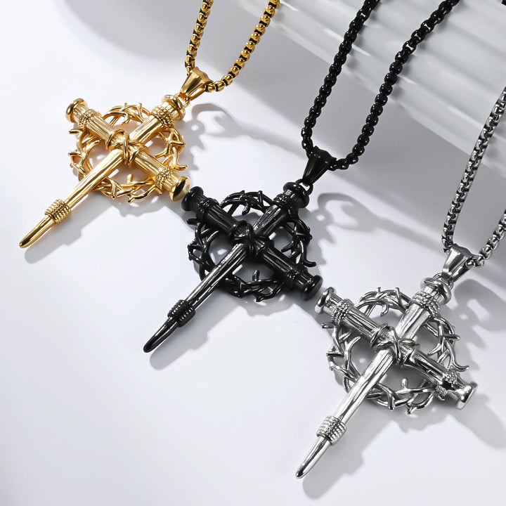 FREE Today: Three-Style Cross with Thron Necklace: Quiet Reminder of His Redemption - image 0