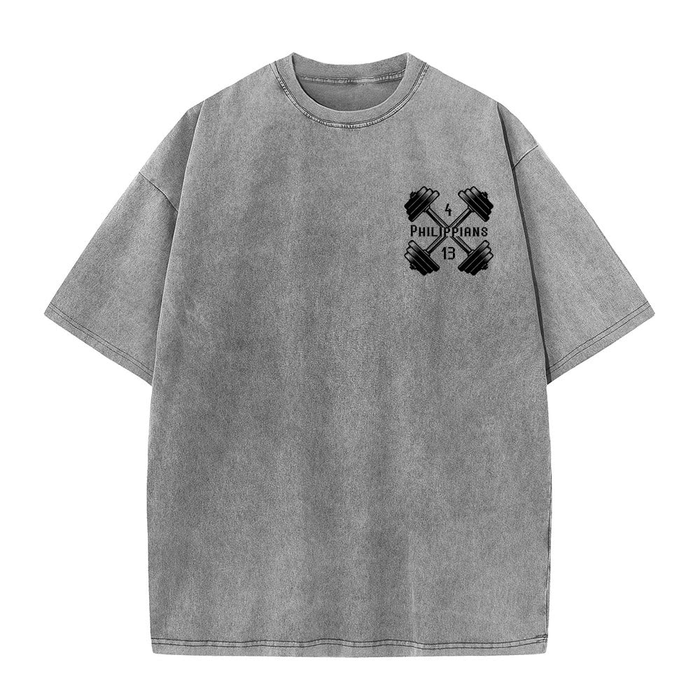 Christianartworkshop Not By My Strength, But His Unisex Washed T-Shirt - image 10