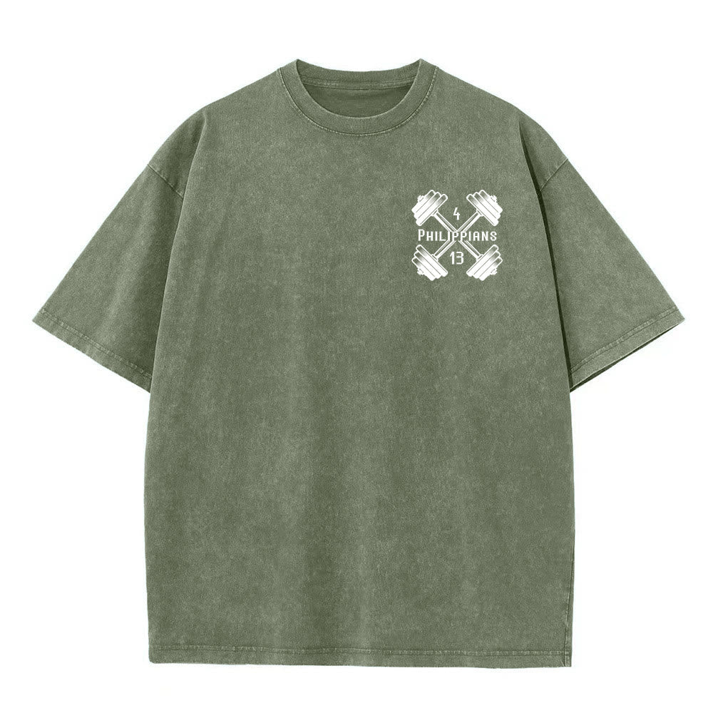 Christianartworkshop Not By My Strength, But His Unisex Washed T-Shirt - image 25