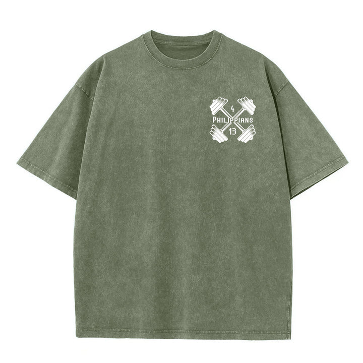 Christianartworkshop Not By My Strength, But His Unisex Washed T-Shirt - image 26