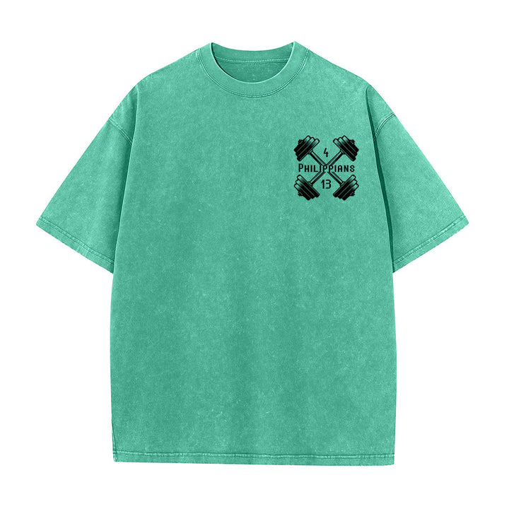 Christianartworkshop Not By My Strength, But His Unisex Washed T-Shirt - image 23