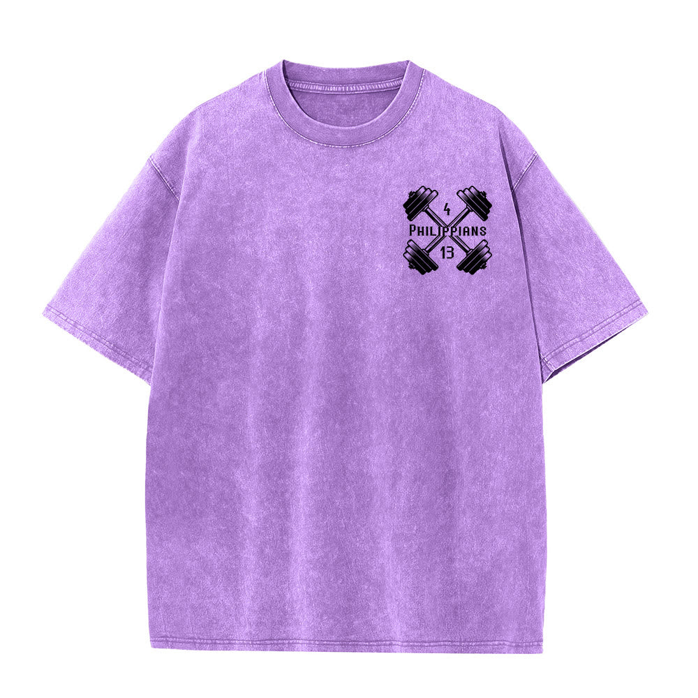 Christianartworkshop Not By My Strength, But His Unisex Washed T-Shirt - image 1