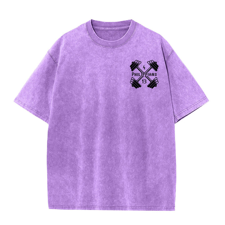 Christianartworkshop Not By My Strength, But His Unisex Washed T-Shirt - image 1