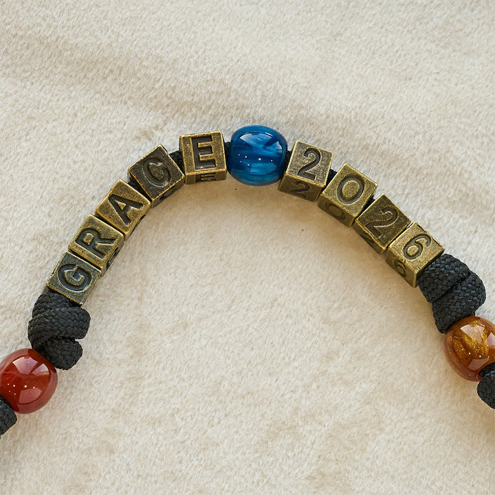 Christianartworkshop 2026 New Year Colorful Faith Rosary: Custom Name & Guardian Crucifix - image 6