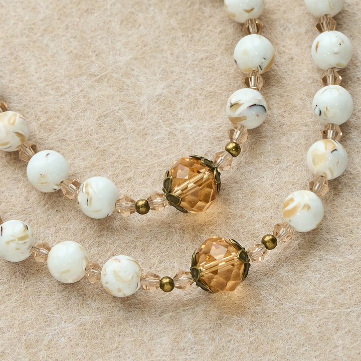 Christianartworkshop Calm White Shell Turquoise & Champagne Accents Detailed Rosary: Hold His Peace Close - image 6