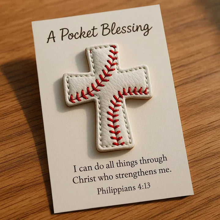 Christianartworkshop 3-Color Pocket Cross: Sport-Themed & Sacred Symbol for Daily Carry - White - image 0